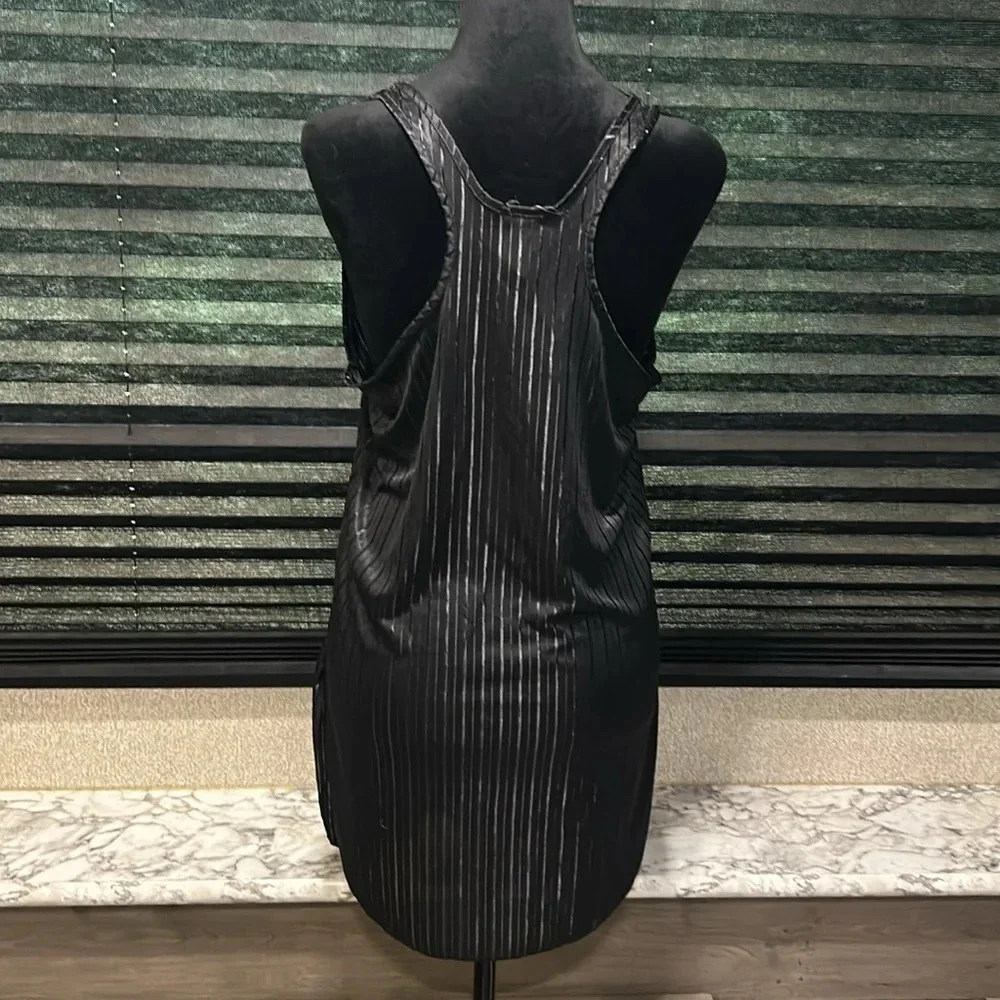 Vintage Undercover Wear Women’s Black Satin Stripe Racerback Tank Top‎ Small
